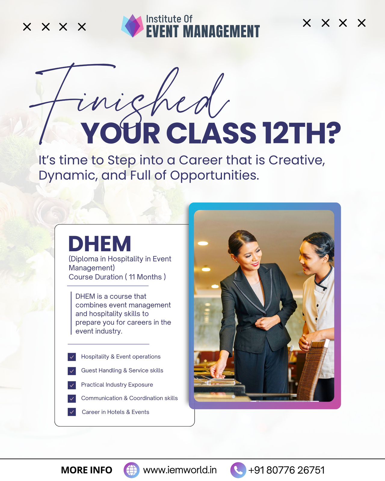 Diploma in Hospitality and Event Management at IEM India - 2026